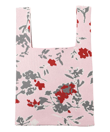 花柄スポンディッシュニットバッグ