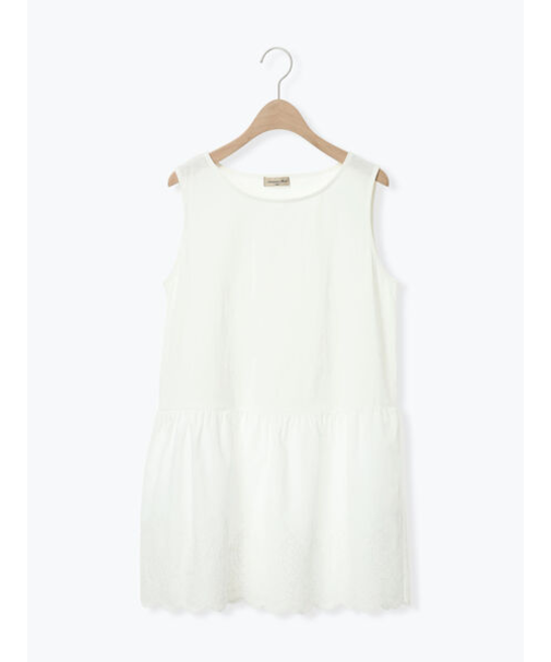 裾スカラップレースノースリーブインナー