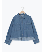 デニムショート丈シャツ