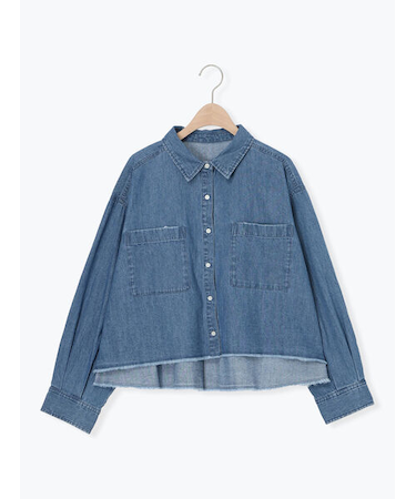 デニムショート丈シャツ