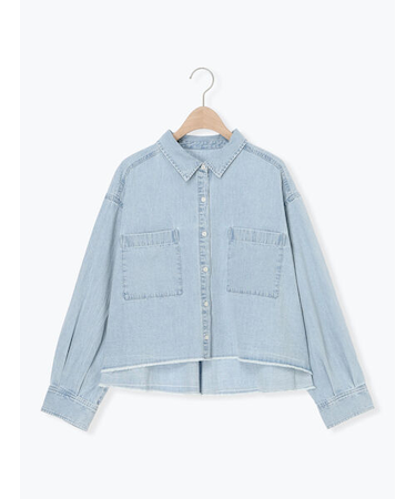 デニムショート丈シャツ