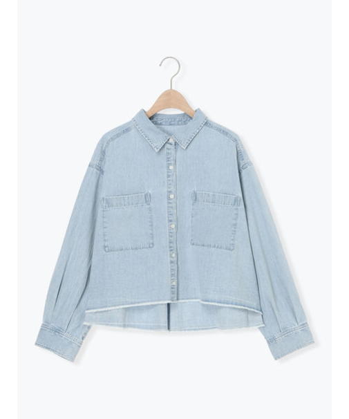 デニムショート丈シャツ