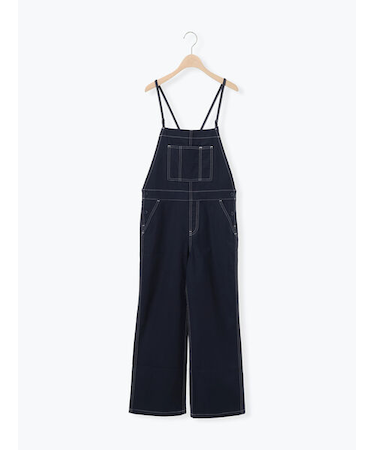 配色ステッチサロペット