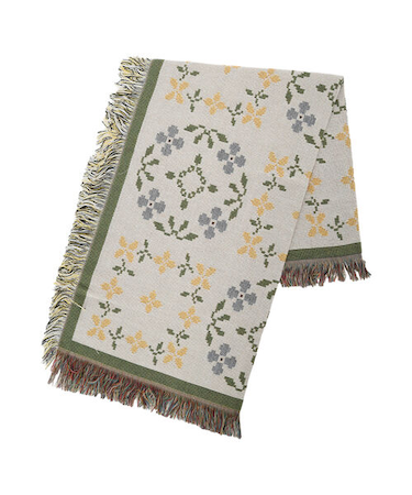 フラワーパターンインテリアスロー