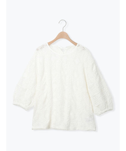 レース膨れジャガードプルオーバー