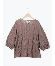 レース膨れジャガードプルオーバー