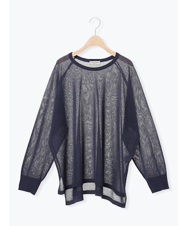 ペーパーライクニットプルオーバー