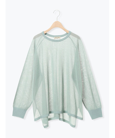 ペーパーライクニットプルオーバー