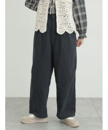 綿麻コクーンパンツ