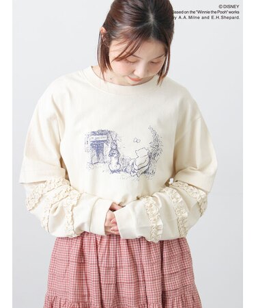 【Disney】くまのプーさん袖フリルロンT