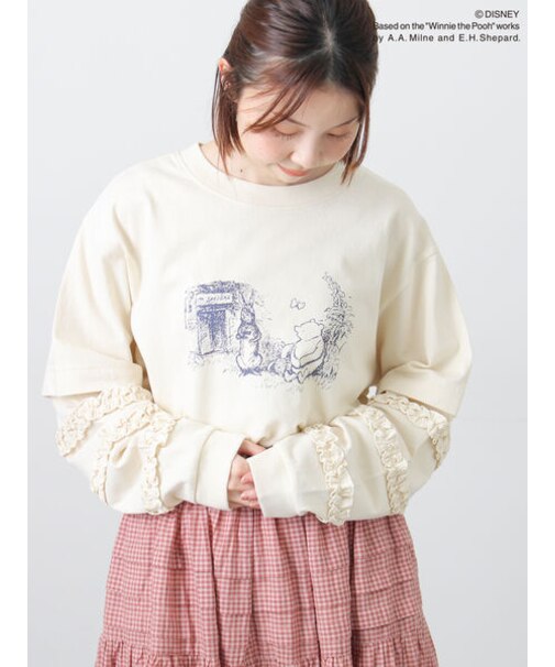 【Disney】くまのプーさん袖フリルロンT
