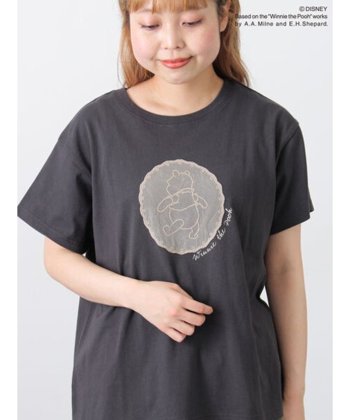 【Disney】くまのプーさんレースモチーフTシャツ
