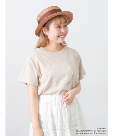 【Disney】くまのプーさんレースモチーフTシャツ