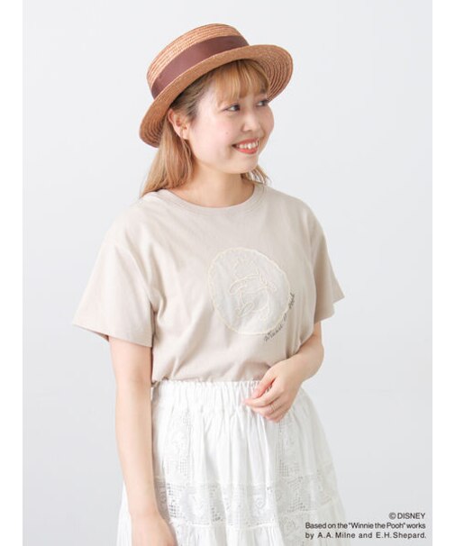 【Disney】くまのプーさんレースモチーフTシャツ