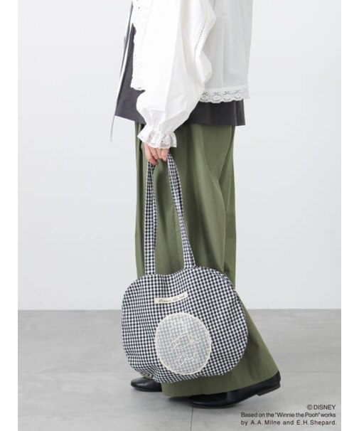 【Disney】くまのプーさん/レース付き丸バッグ