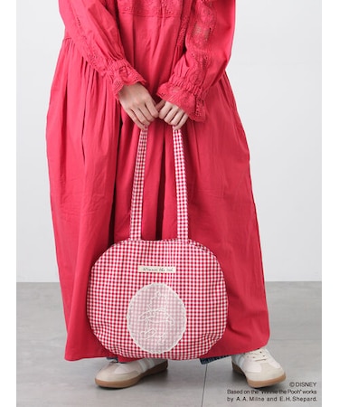 【Disney】くまのプーさん/レース付き丸バッグ