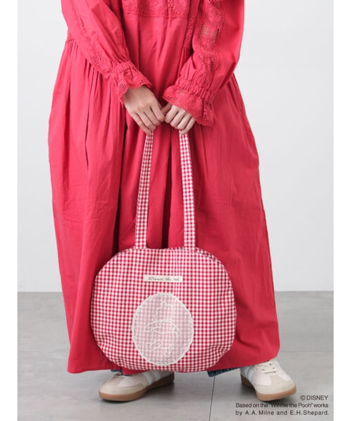 【Disney】くまのプーさん/レース付き丸バッグ