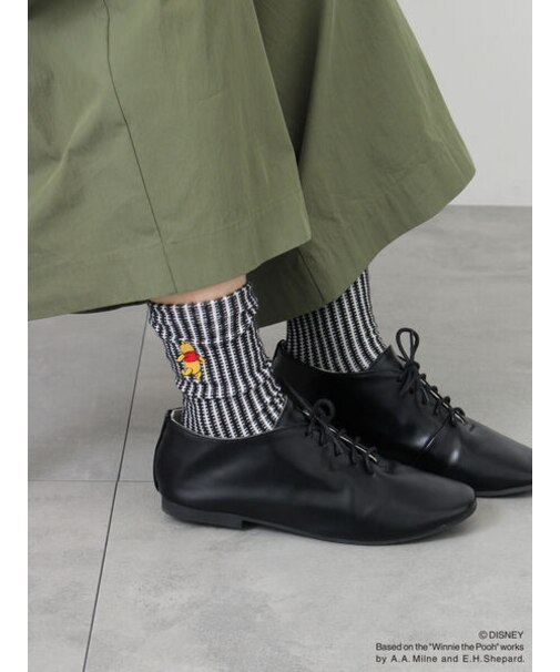 【Disney】くまのプーさん/ワンポイント刺繍ソックス