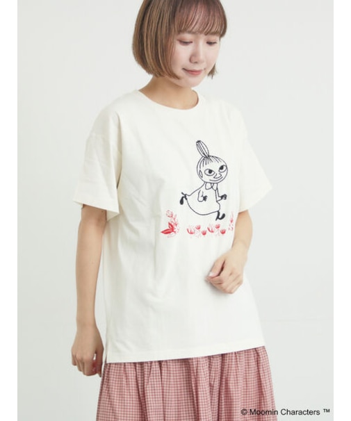 【MOOMIN×Samansa Mos2】ぽこぽこ刺繍Tシャツ