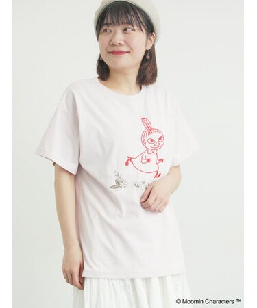 【MOOMIN×Samansa Mos2】ぽこぽこ刺繍Tシャツ