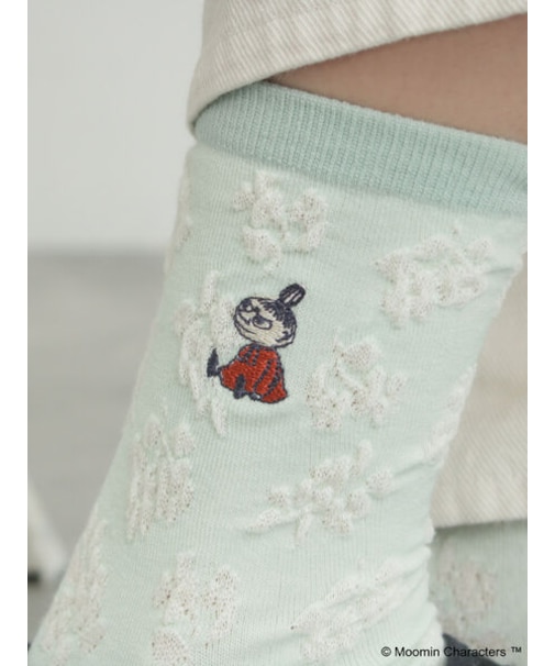 【MOOMIN×SamansaMos2】リトルミイ刺繍花柄ソックス