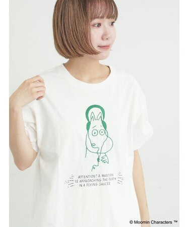 【MOOMIN×Samansa Mos2】ぽこぽこ刺繍Tシャツ