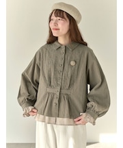 【Cross×Staff】ブローチ付シャツジャケット