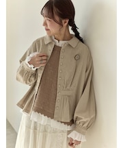 【Cross×Staff】ブローチ付シャツジャケット