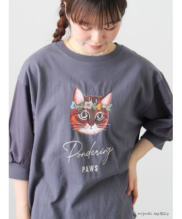 【miyuki matsuo×Samansa Mos2】別布切替T