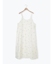 シアー楊柳刺繍キャミソールワンピース