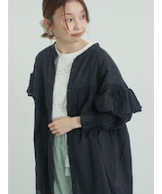 切替フリルチュニック