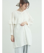 切替フリルチュニック