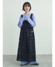 刺繍レースメッシュスカート