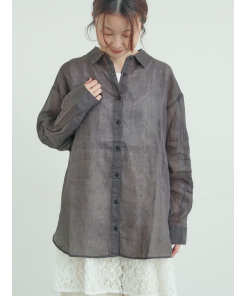 シアーリネンシャツ
