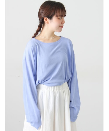 ガーゼ天竺ゆるカットソー