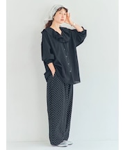 麻レーヨン柄アソートパンツ