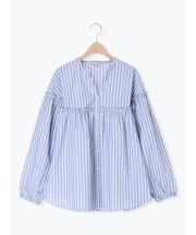 【多機能】フリル切替スキッパーシャツ