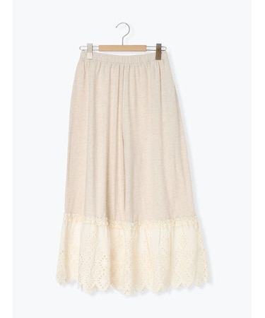 【接触冷感】裾スカラップレースカットペチパンツ