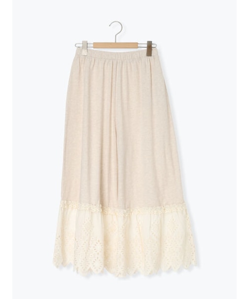 【接触冷感】裾スカラップレースカットペチパンツ