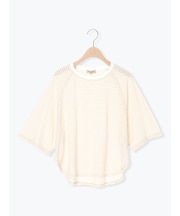 シアーボーダー天竺ラグランTシャツ