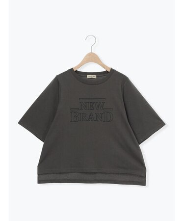 シルケット天竺ワイドアームプリントTシャツ