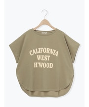 シルケット天竺フロッキープリントTシャツ