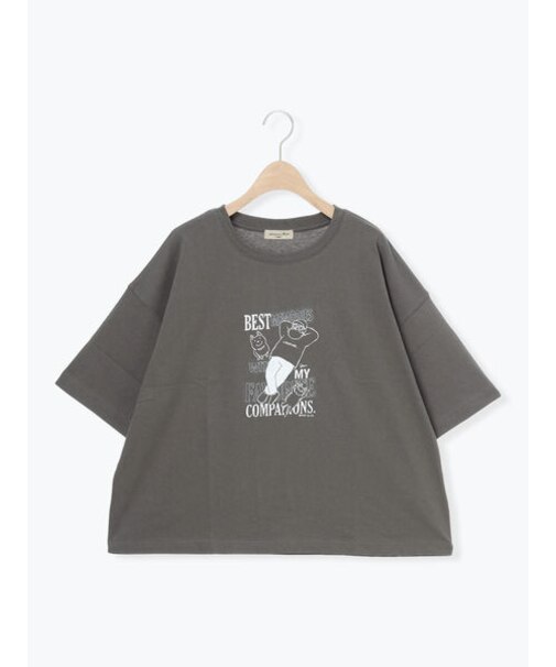 ヴィンテージ風天竺おじさんプリント刺繍Tシャツ