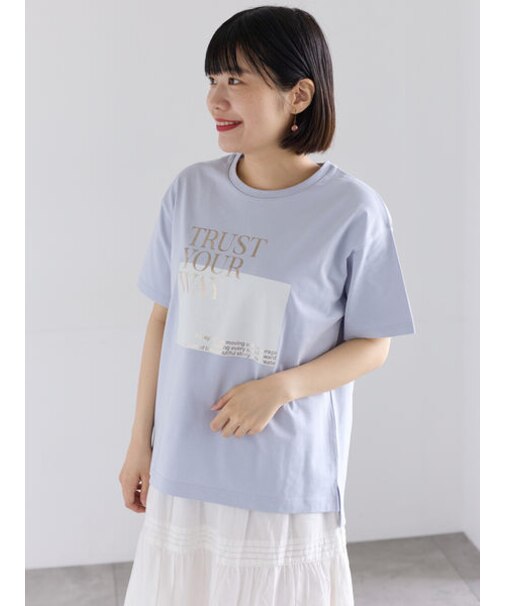 【接触冷感】スクエア箔ロゴTシャツ