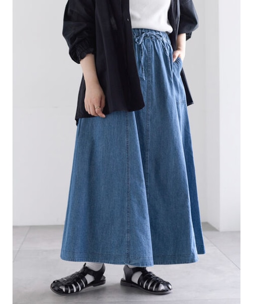デニムフレアスカート