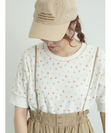【メルヘン×Samansa Mos2】ワッフル総柄Tシャツ