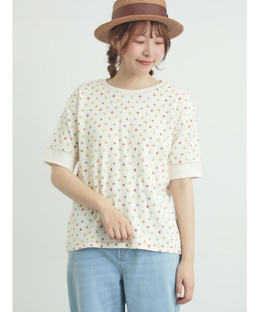 【メルヘン×Samansa Mos2】ワッフル総柄Tシャツ