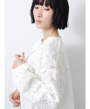 切り替えレースブルゾン