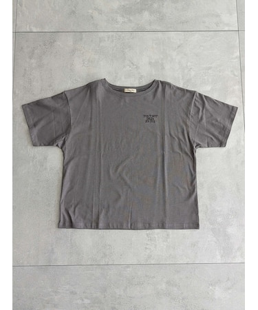 【接触冷感】ロゴ刺繍バックプリントTシャツ