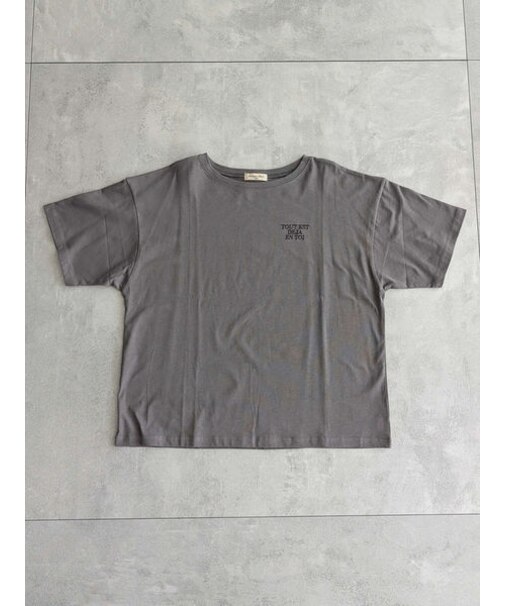 【接触冷感】ロゴ刺繍バックプリントTシャツ